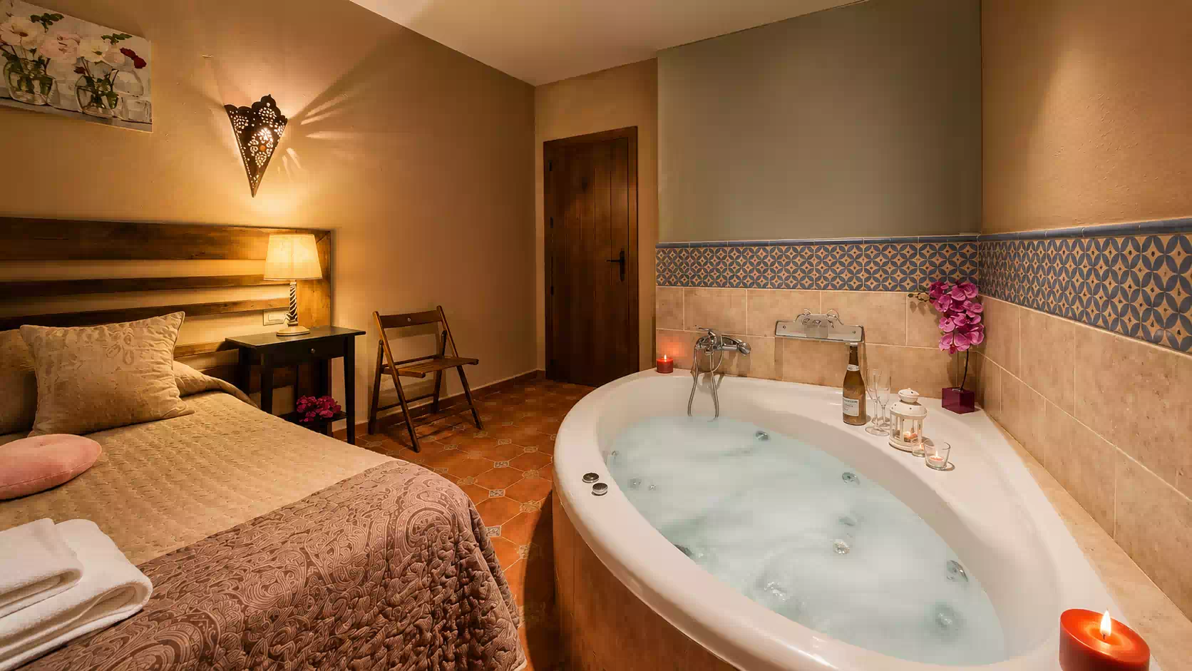 Jacuzzi en casa rural en Zufre